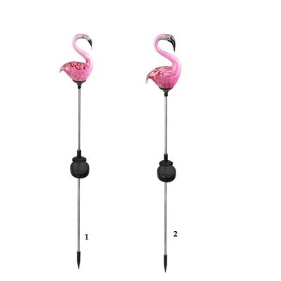 China KX3481 Garden Solar Powered Garden Led Metal Flamingo Stake Light for sale