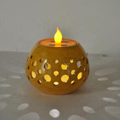 China Garden Christmas Solar Candle LED Light Holiday Flickering Decoration for sale