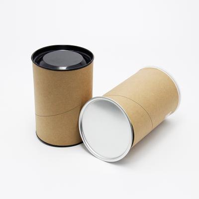 China Recycled Materials Beans Packing Easy Open Black Tea Tin Eco Friendly Paper Tube Packaging for sale