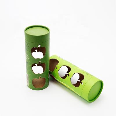 China Biodegradable custom box luxury paper tube packaging with window factory wholesale for sale