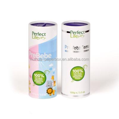 China Recyclable Colorful Shaker Top Packaging For Fine Powder Cosmetic Paper Tube for sale