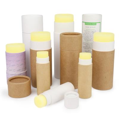 China Manufacturer Handmade Kraft Paper China Push Up Paper Tube For Lipstick Deodorant Tube Wholesale for sale