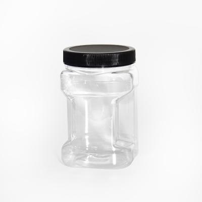 China Transparent 1.5kg OATS Jars Plastic PET Container Healthy Snacks Jars for sale