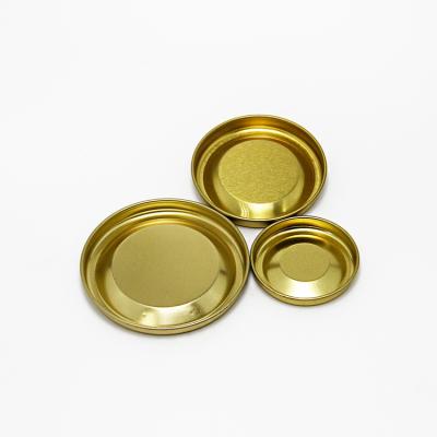 China High Quality Non Spill Many Size 300# 307# 401# Wholesale Custom Tinplate Metal Lids For Paper Tube for sale