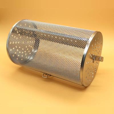 China Stainless Steel Rotisserie Oven Basket for Roasting Baking Nuts Coffee Beans for sale