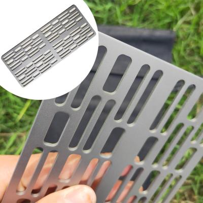 China Outdoor Camping BBQ Titanium Plate Mesh  Barbecue Hiking Charcoal Grilling Board Mesh Camping Cooking Accessories for sale