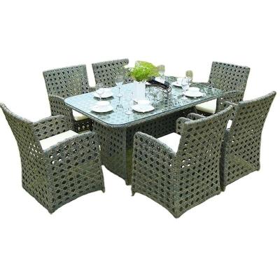 China Modern Modern Aluminum Garden Furniture Outdoor Rattan Imitation Tables And Chairs for sale