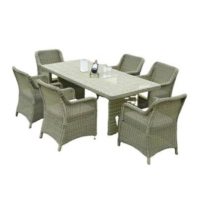 China High Quality Modern Wicker Modern Patio Garden Furniture Outdoor Rattan Table And Chair Set Dining for sale