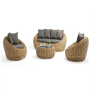 China Modern Luxury Strong Wicker Furniture Outdoor Garden Sofa Sets Wicker Sofa Beach Hotel Club Rattan Wicker Furniture for sale