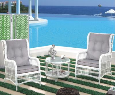 China Classic Waterproof Furniture Rattan Outdoor Chair Wicker Stacking Aluminum Chair Garden Sets for sale