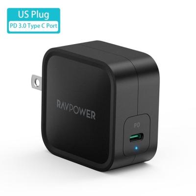 China RAVPower RP-PC112 GaN Charger USB C Charger 61W PD Portale Fast Charging US Type C Plug in PD Wall Charger for iPhone for sale