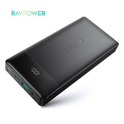 China RAVPower indoor outdoor latest 20000mah digital display power bank mini powerbank usb2 micro palladium external battery portable charger for sale