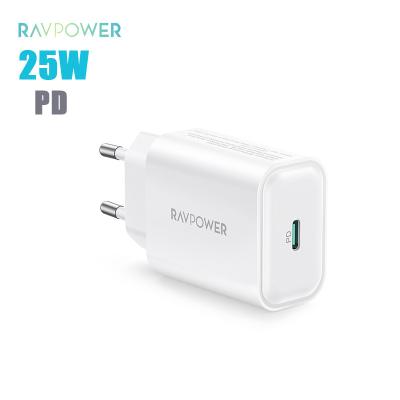 China Fast Charging Ship RAVPower Factory OEM RP-PC156 Travel Charger Adapter Wall Charger Usb c PD 25W PPS Charger For Mobile Phone for sale