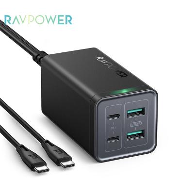 China Simultaneous Ultra-Fast USB C Charging RAVPower 4-Port Decktop Fast Pioneer 120W Laptop Charger 120W Palladium Phone Charger for sale