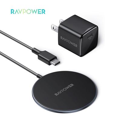 China RAVPower convenient safe dropshipping 15w Qi wireless phone charger with palladium chaerger fast wireless charger pad for iphone apple samsung for sale