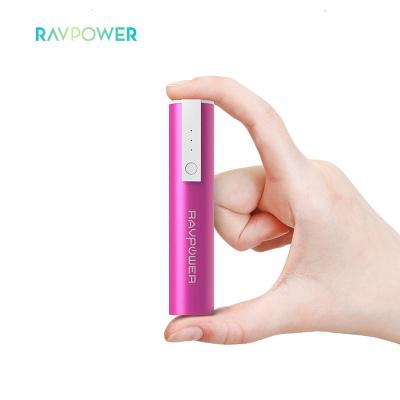 China RAVPower Logo RP-PB33 3350mAh Lipstick Custom Mini Power Bank Portable Pink Super Power Bank for sale