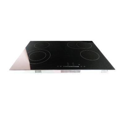 China Car Zone 4 Zinc Plating Hob Touch Switch Control Glass Ceramic Base Cooktops for sale