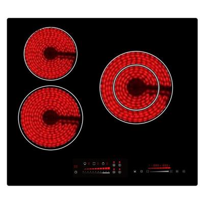 China Smart Cooktop Built in Ceramic Stove 60cm Chic-Cooker Ceramic 3 Zone Cooker Electromenager for sale