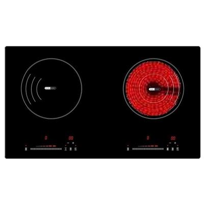 China Child Lock Safety Integrated Combination Hobs Crystal Glass Surface 73cm With Child Lock Timer Infrared Induction Cooktop for sale