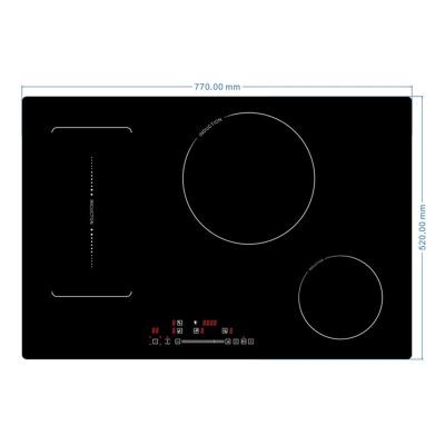 China Eco-friendly 77cm Flex Zone Induction Cooker / Cooktop Electric Free Zone Coil Induction Hob for sale