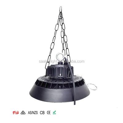 China Residential SAA CE ROHS Approved UFO 120W Dimmable High Bay 1-10V 5 Year Warranty Led IK08 Linear Rated Industrial High Bay Light AC85-277V for sale