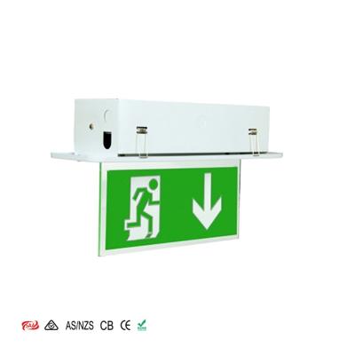 China Commercial Office Areas SAA AS/NZS 2293 Factory LED Recessed Blade Exit Australian Standards Exit Signage Signs Led AC85-277V Buying Hotels Hospital for sale