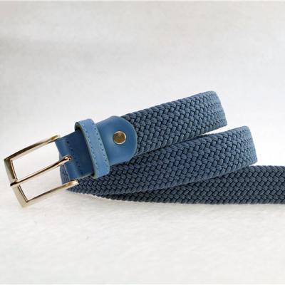 China Polyester / Cotton PIN Buckle Elastic Woven Men Belt Best Hot Price High Quality Hot Price for sale