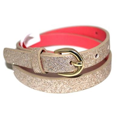 China Fashion Hot Sale New Design ALLOY Gold Women's Belt Slim PU Lady Belt for sale