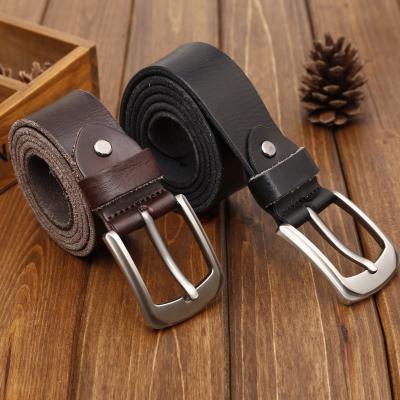 China Custom Wholesale Custom Fashion Private Label Cowhide Genuine Leather Belt For Man for sale