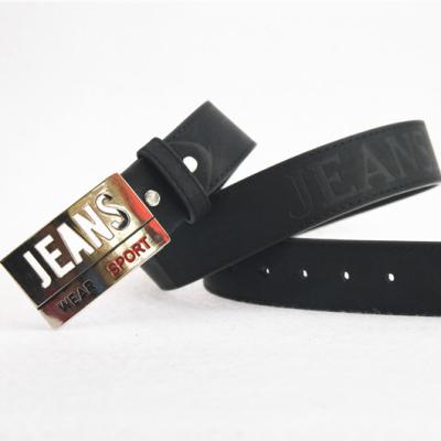 China High Quality ALLOY New Arrival Plate Buckle PU Gentleman Black Men Belt for sale