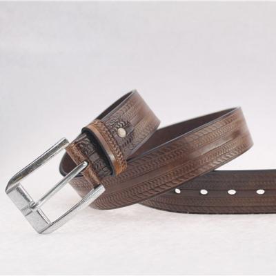 China Special ALLOY Grain 4.0cm Width PIN Buckle PU Bonded Leather Jean Men Belt Best Price for sale