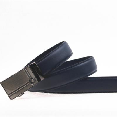 China ALLOY Belt 2020 New Arrival Men's Belt PU Automatic Slide Buckle Black Brown Navy Leather Belt for sale