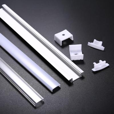 China Home Decoration Radiator Custom Aluminum Extrusion Tile Trim Led Strips Anodized Aluminum Profile For Led Lighting for sale