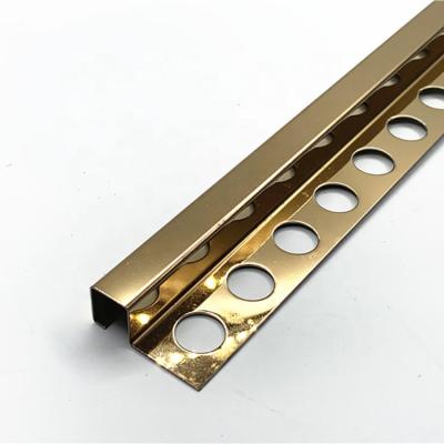 China Metal Square Shape Decor Edge Trim Stainless Steel Finishing For Exterior Tile Corner Trim for sale