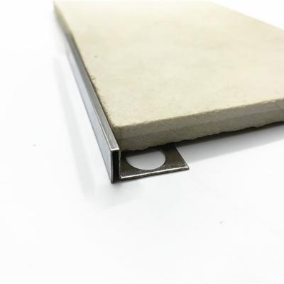 China L Shaped Metal Tile Trim 10mm Chrome for sale