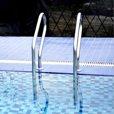 China Anti-slippery Factory price 304 Stainless Steel two Steps Pool Stairs Pool Ladder with handle For Swimming Pool for sale