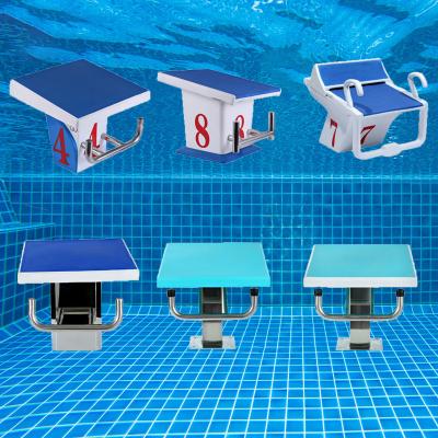 China One step racing jumping start or two step frp starting block standard swim starting swimming pool jump diving platform competition swim block for sale