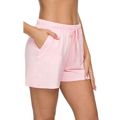 China 2022 New Summer Women's High Waist Solid Elastic Drawstring Viable Home Casual Shorts For Ladies for sale