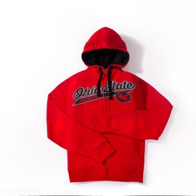 China Anti-Wrinkle OEM Plain White Compound Fabric Oversized Vintage Washed Red Zipper Mens Hoodies for sale