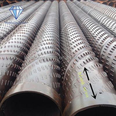 China For 2015 New Product Huadong Water Hole Pipe Galvanized Slot Screen Pipe Used For Deep Geothermal Well for sale