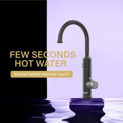 China Briwellna 220V 3.2KW Water Heater Faucet Stainless Steel Heating Lower Tap Kitchen Bathroom Faucet With LED Display Geyser Faucet for sale