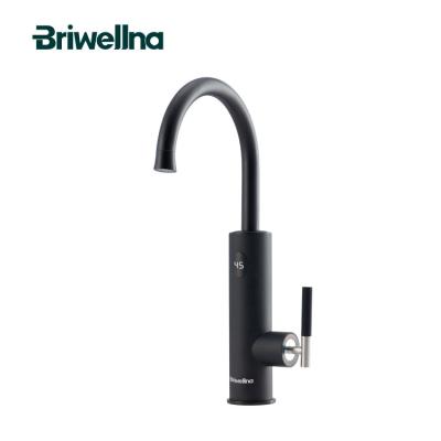 China Briwellna 220V Water Faucet Bottom Instant Hot Water Kitchen Mixer Tap LED Display LED Display Electric Geyser Faucet for sale