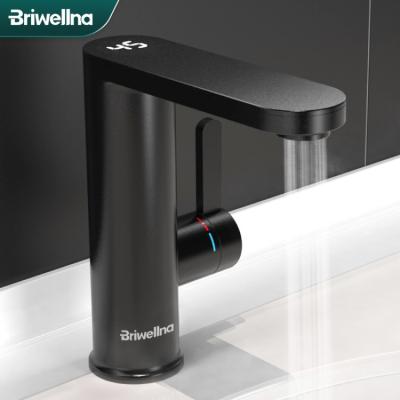 China Briwellna 220V Bottom Instant Electric Water Heater Tap 2 in 1 Bathroom Faucet LED Digital Heated Instant Electric Water Heater Tap for sale