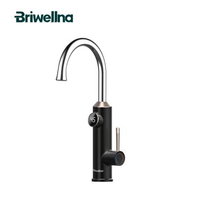 China Briwellna 220V Bottom Instant Electric Water Heater Tap 2 in 1 Kitchen Mixer Tap Tap Water LED Digital Heater Geyser Faucet Instant Hot for sale