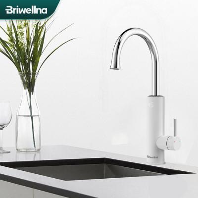 China Briwellna 220V Water Heater Faucet Lower Instant LED Display 2 in 1 Instant Electric Kitchen Mixer Tap Water Faucet Geyser Faucet for sale