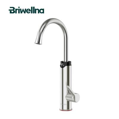 China Briwellna 220V Tankless Water Faucet Water Tap Bathroom Kitchen Faucet Lower Electric Instant Hot Water Faucet Waterproof for sale