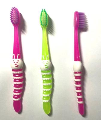 China OEM Design Disposable Soft Stiffens Animal Cartoon Kids Toothbrush for sale