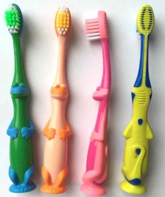 China Factory Disposable Creative New Arrival OEM Dinosaur Kids Toothbrush With Suction Cup for sale