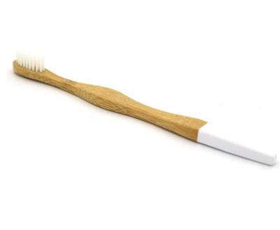 China OEM Disposable Biodegradable Bamboo Wooden Toothbrush with Non-slip Handle for Hotel Favorites for sale