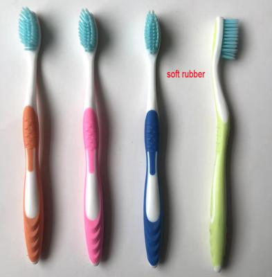 China Small Double-Tapered Head Cheap Disposable Toothbrush Best Selling Adult Soft Stiffens Toothbrush Customized Color OEM for sale